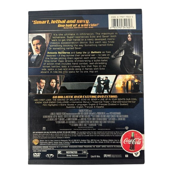 Ballistic Ecks Vs Sever 2002 DVD Antonio Banderas Lucy Liu Warner Bros Action R - Picture 2 of 7